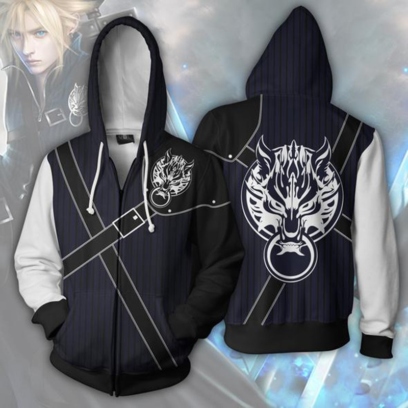 Anime Merchandise Hoodie - Final Fantasy Moletom Com Capuz Impressão