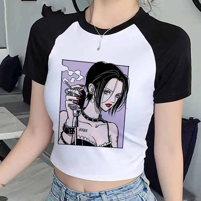 Nana Anime Merchandise - Nana-Camisola feminina japonesa de mangas curtas
