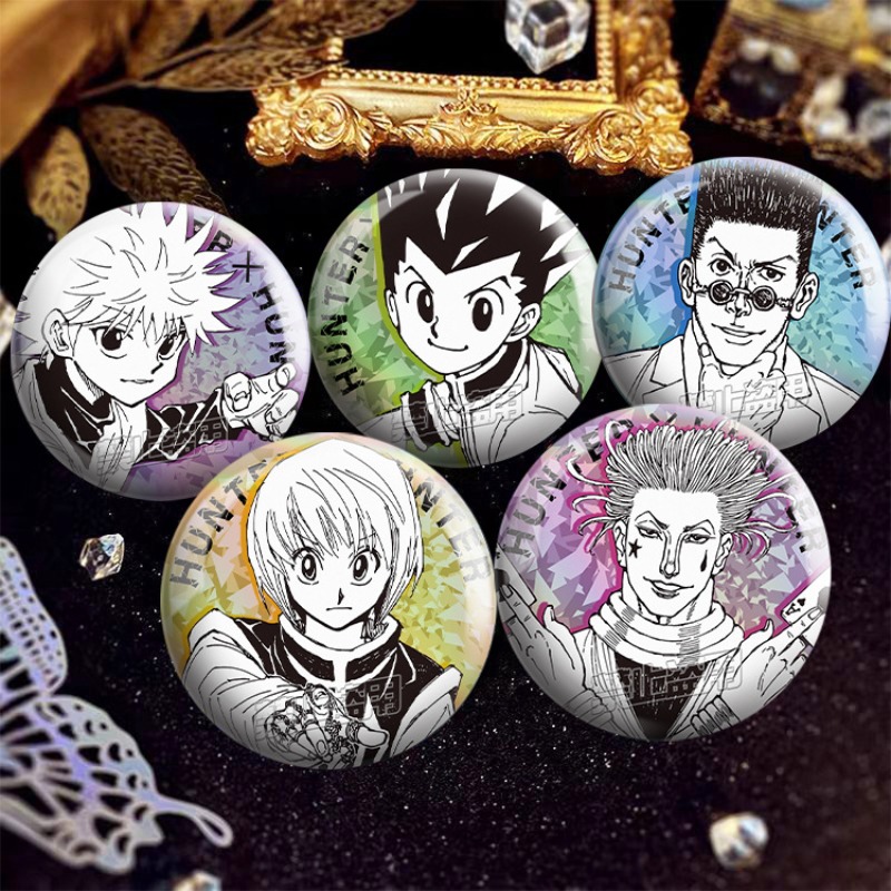 Pin Button Badge - 5 Peças HUNTER×HUNTER Broche de Personagem